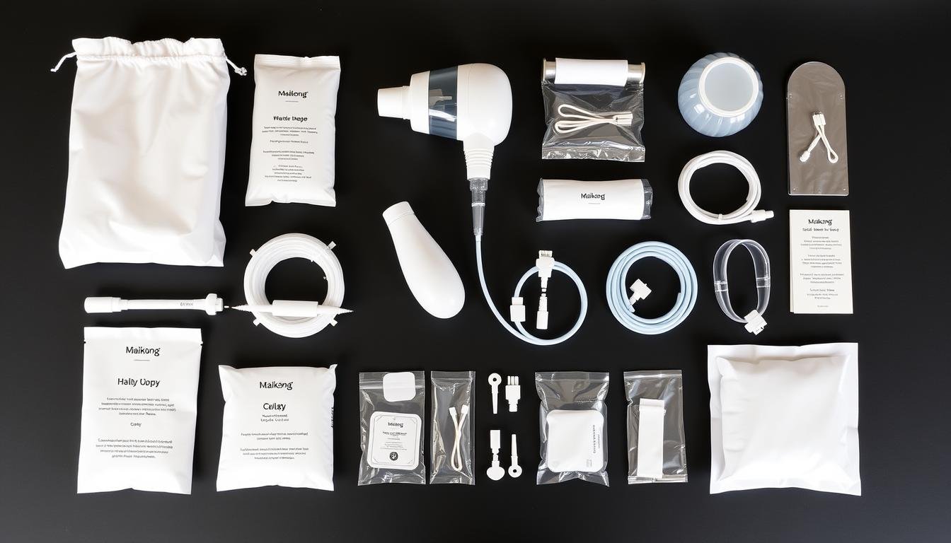 Complete package contents of the Maikong colon hydrotherapy device kit Complete package contents of the Maikong colon hydrotherapy device kit