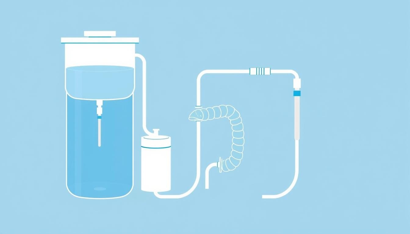 What Is a Colonic? Understanding Colonic Irrigation Procedures 1 Diagram showing colonic irrigation equipment and procedure setup