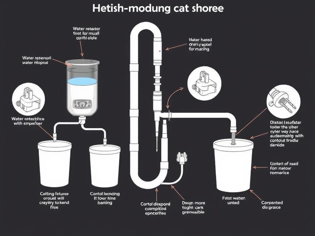 Diagram showing how home colonic equipment works
