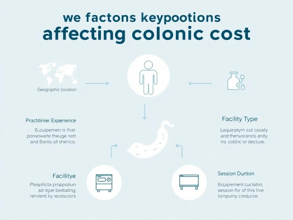 Diagram showing the five factors affecting colonic cost Diagram showing the five factors affecting colonic cost