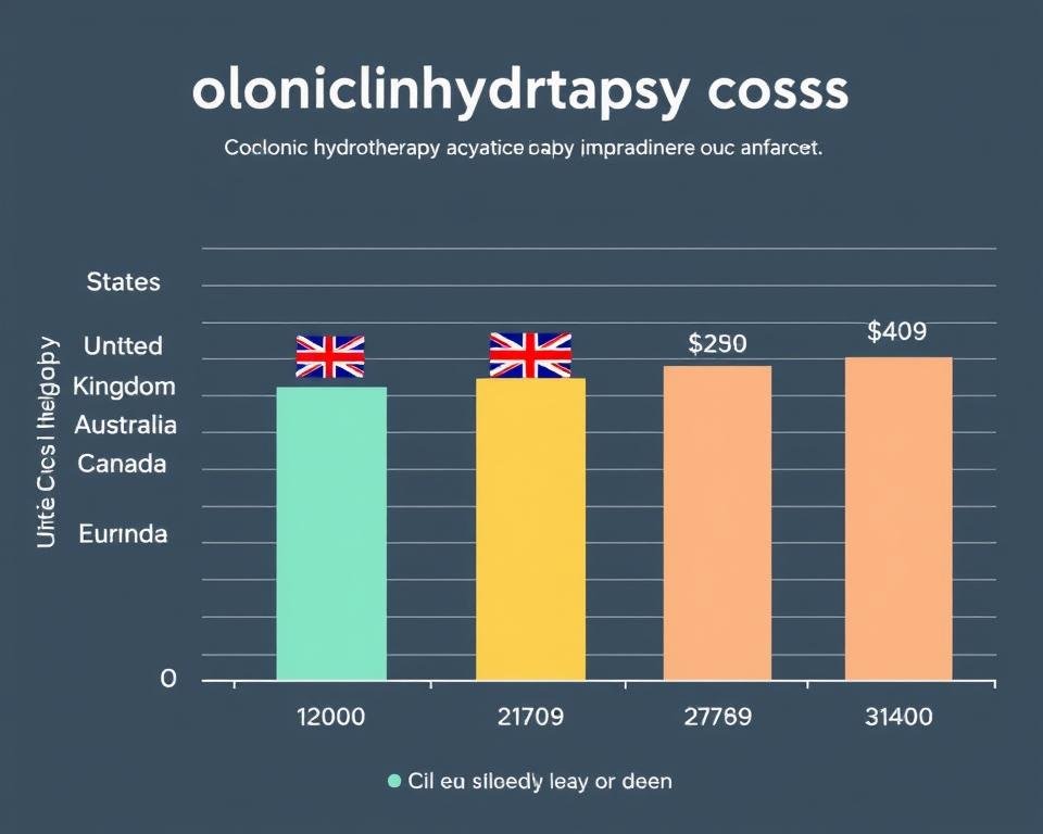 Graph comparing colonic cost across different countries Graph comparing colonic cost across different countries