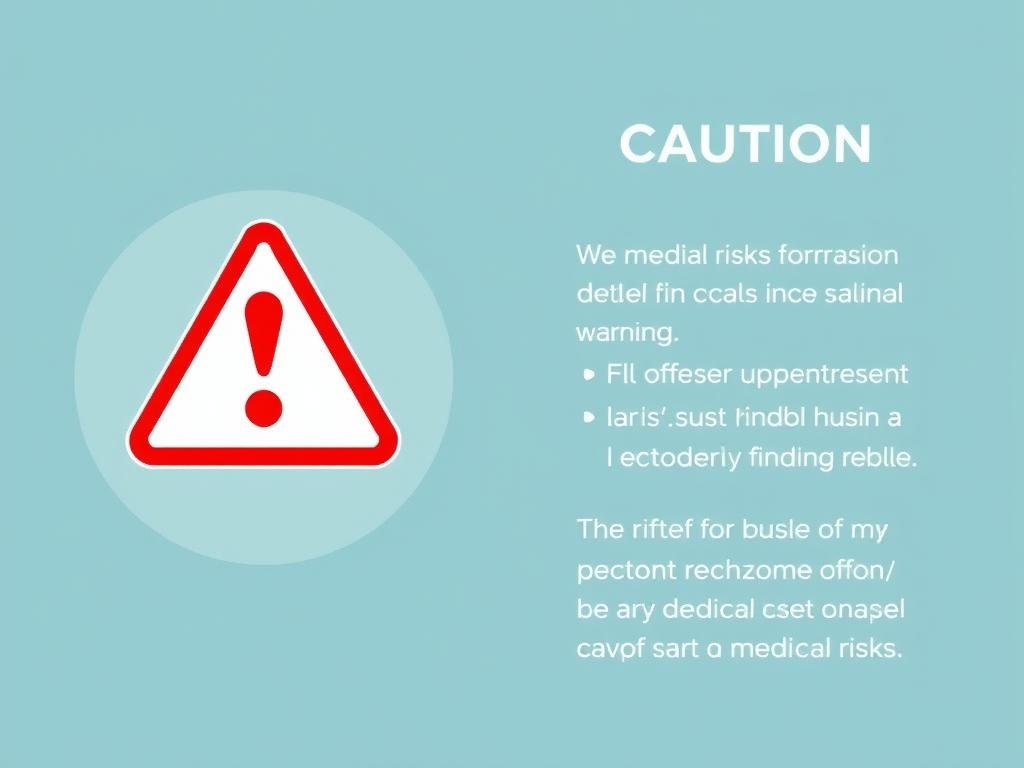 Medical warning sign illustrating potential risks of colonic procedures Medical warning sign illustrating potential risks of colonic procedures