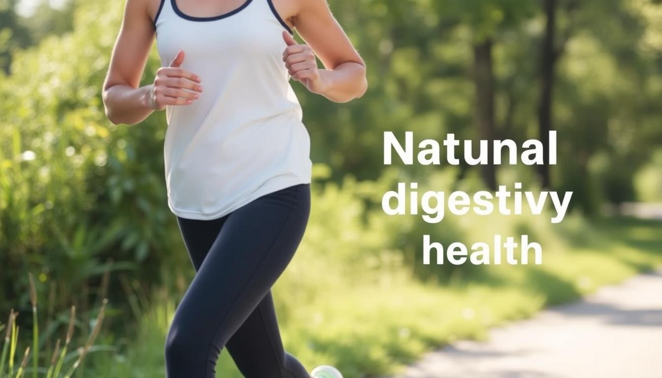 Person exercising outdoors to promote natural digestive health Person exercising outdoors to promote natural digestive health