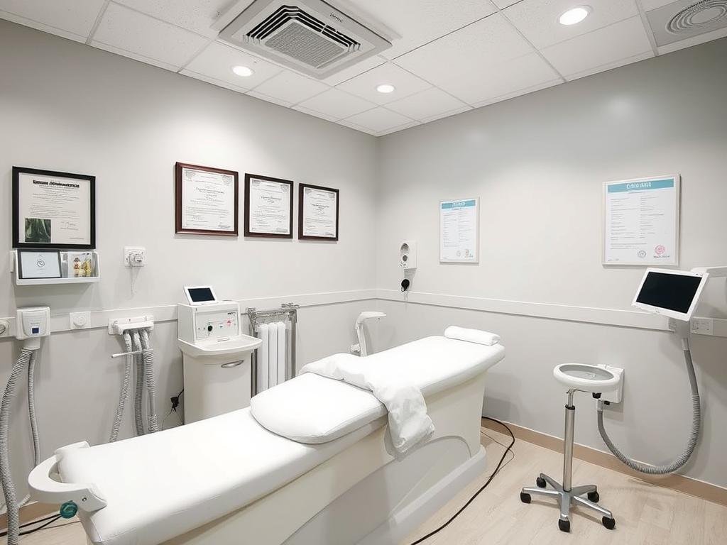 Professional colonic hydrotherapy clinic with modern equipment and clean environment