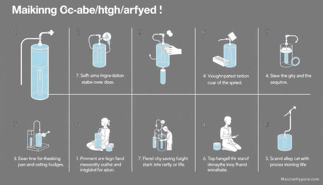 Step-by-step visual guide for using the Maikong Colon Hydrotherapy Device