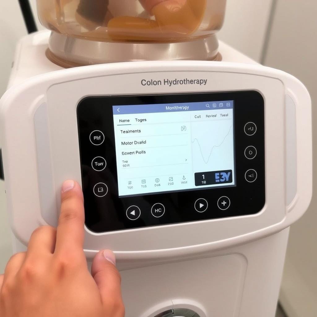 User interface of Maikong colon hydrotherapy equipment User interface of Maikong colon hydrotherapy equipment