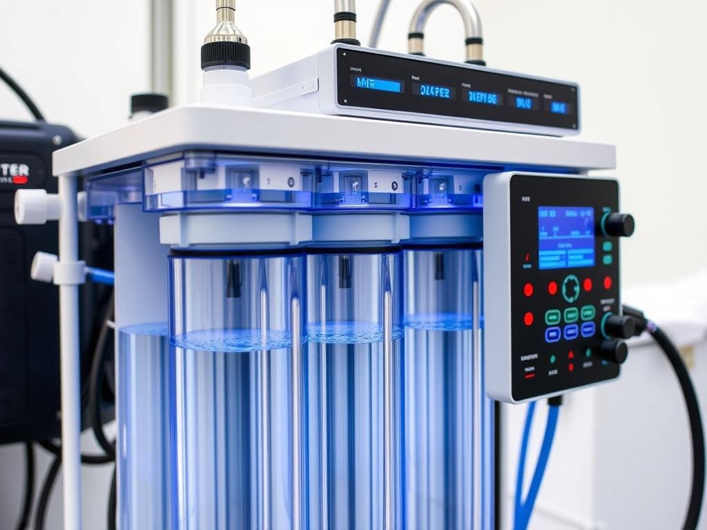 Water filtration system used in colon hydrotherapy equipment Water filtration system used in colon hydrotherapy equipment