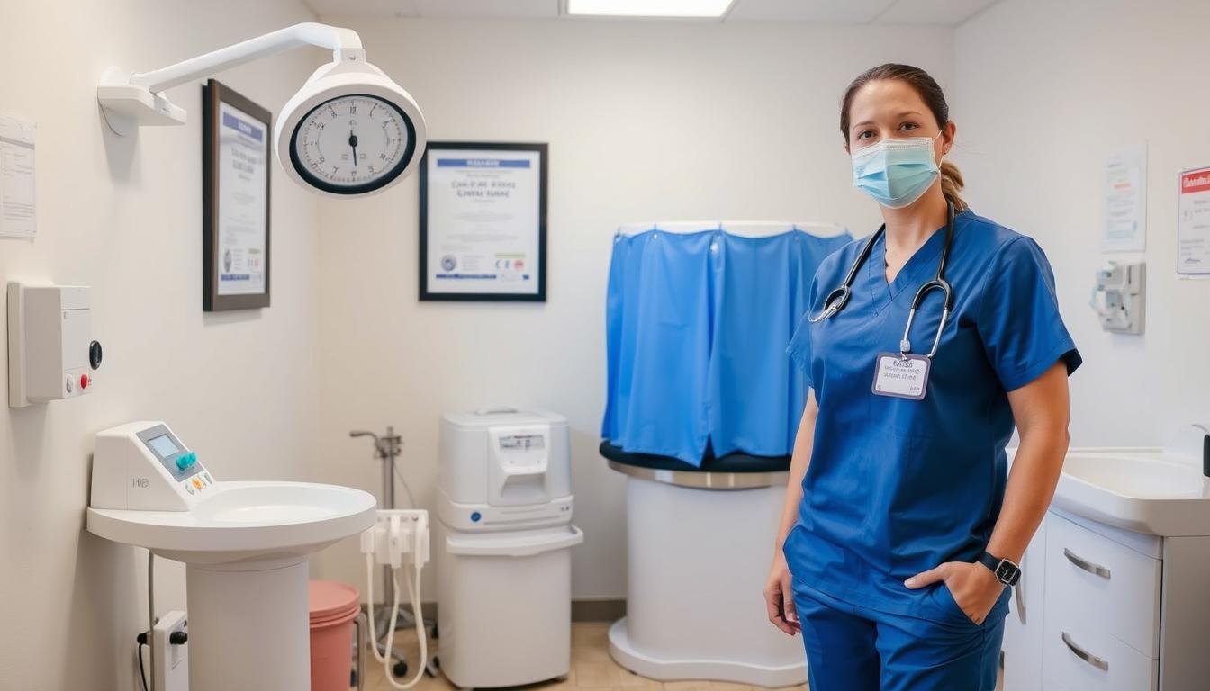 Clean, professional colon hydrotherapy clinic with modern equipment and certified practitioner