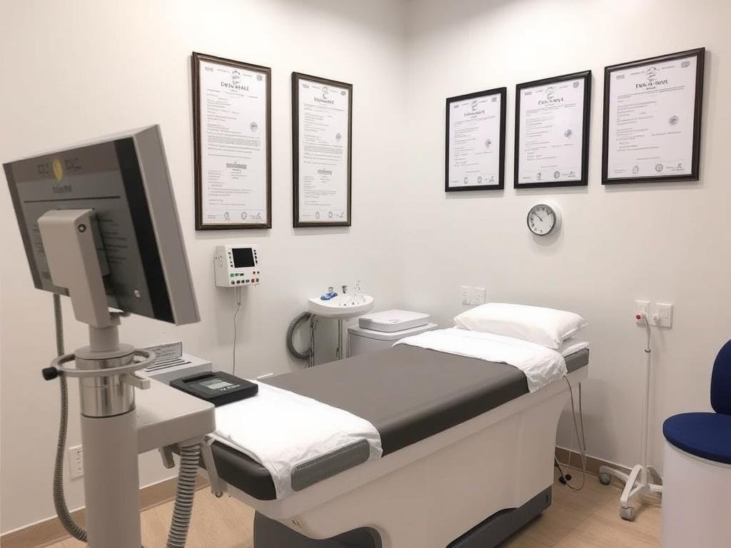 Clean, professional colonic hydrotherapy clinic with certified equipment