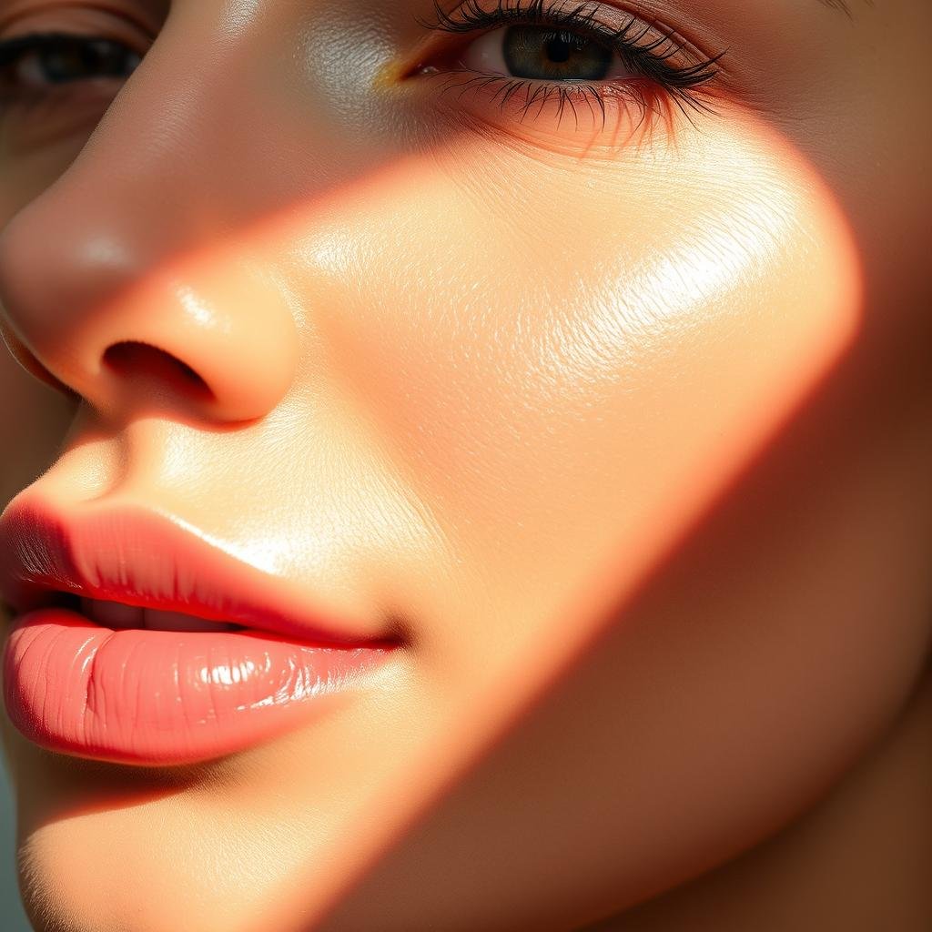 Close-up of healthy, glowing skin showing improvement after colon hydrotherapy