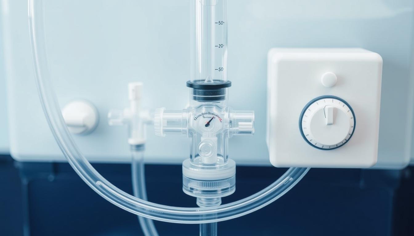 Colonic hydrotherapy equipment showing the irrigation system