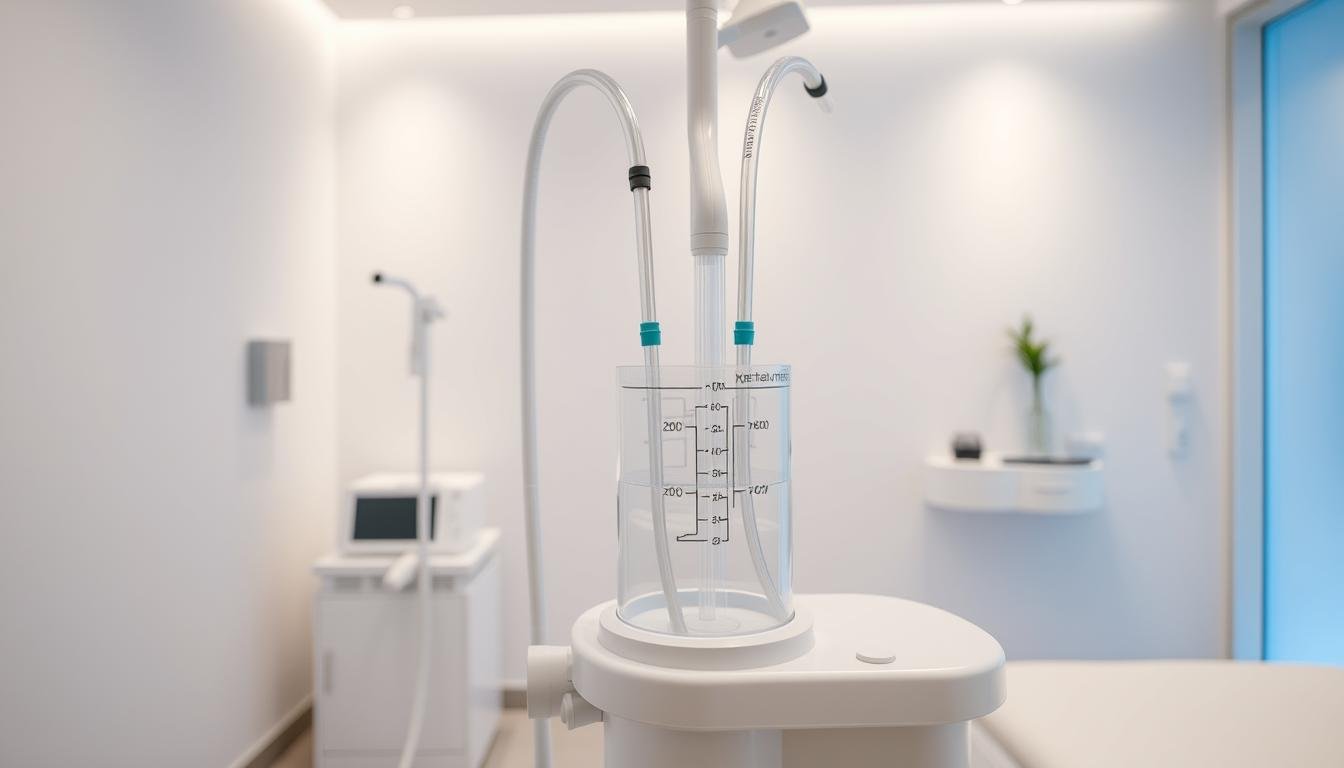 How Does Colonic Irrigation Work? A Step-by-Step Guide 1 Colonic irrigation equipment setup in a clean clinical environment