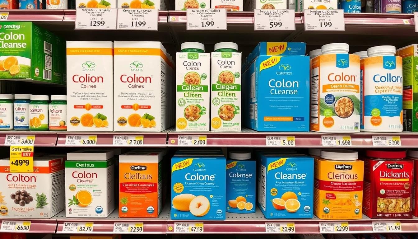 Comparison of different colon cleanse products with varying price points