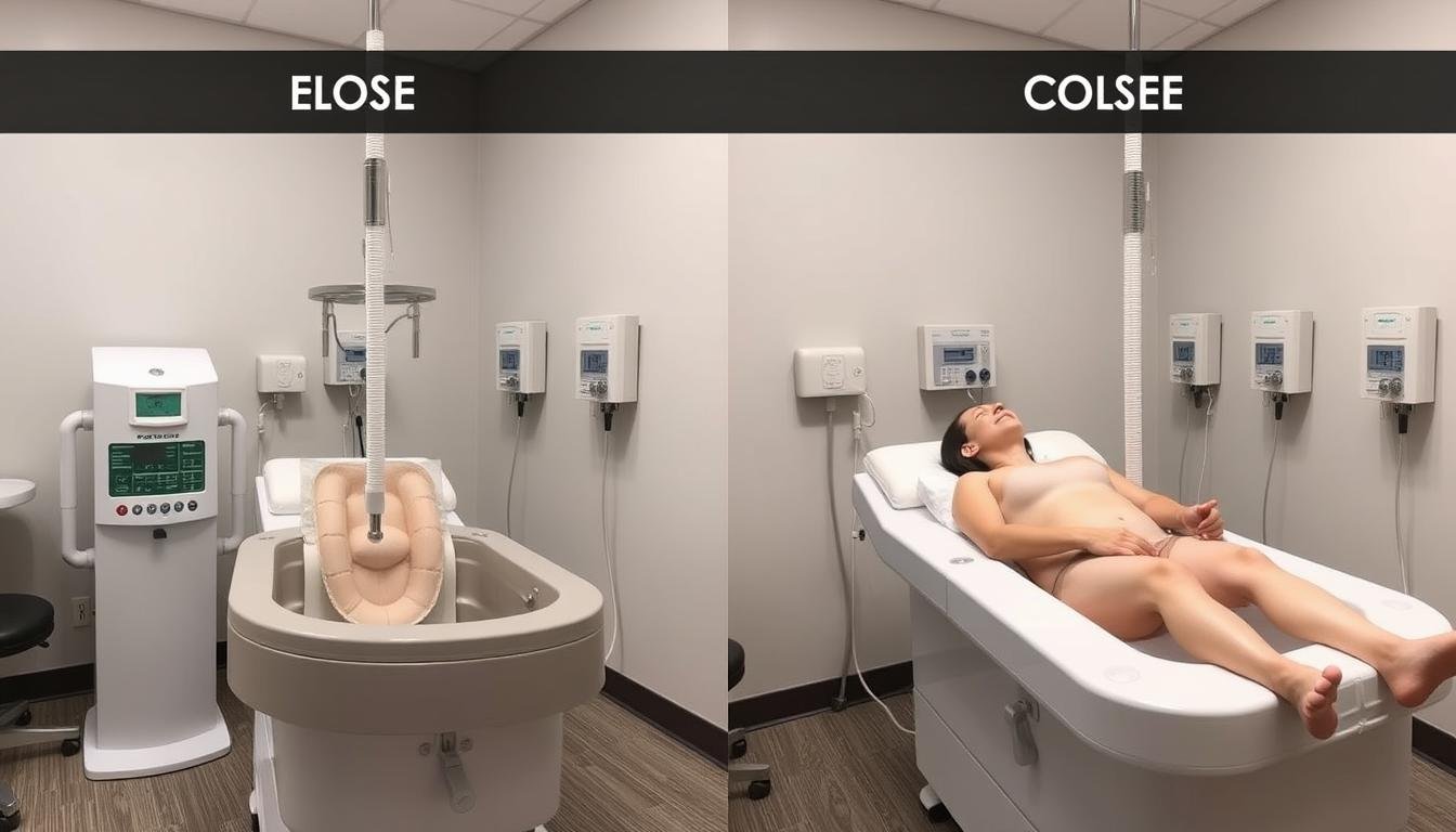 Comparison of open and closed colon hydrotherapy systems side by side