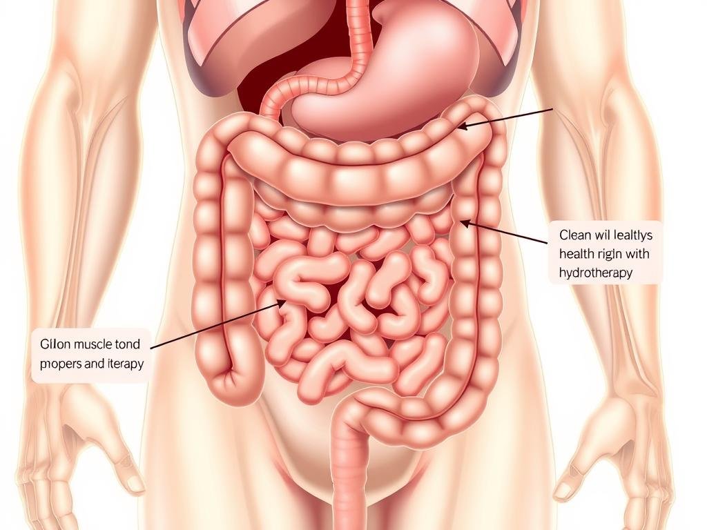 Diagram of healthy digestive system after colon hydrotherapy Diagram of healthy digestive system after colon hydrotherapy
