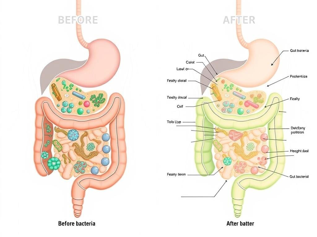 Diagram showing how colon hydrotherapy can disrupt gut microbiome balance