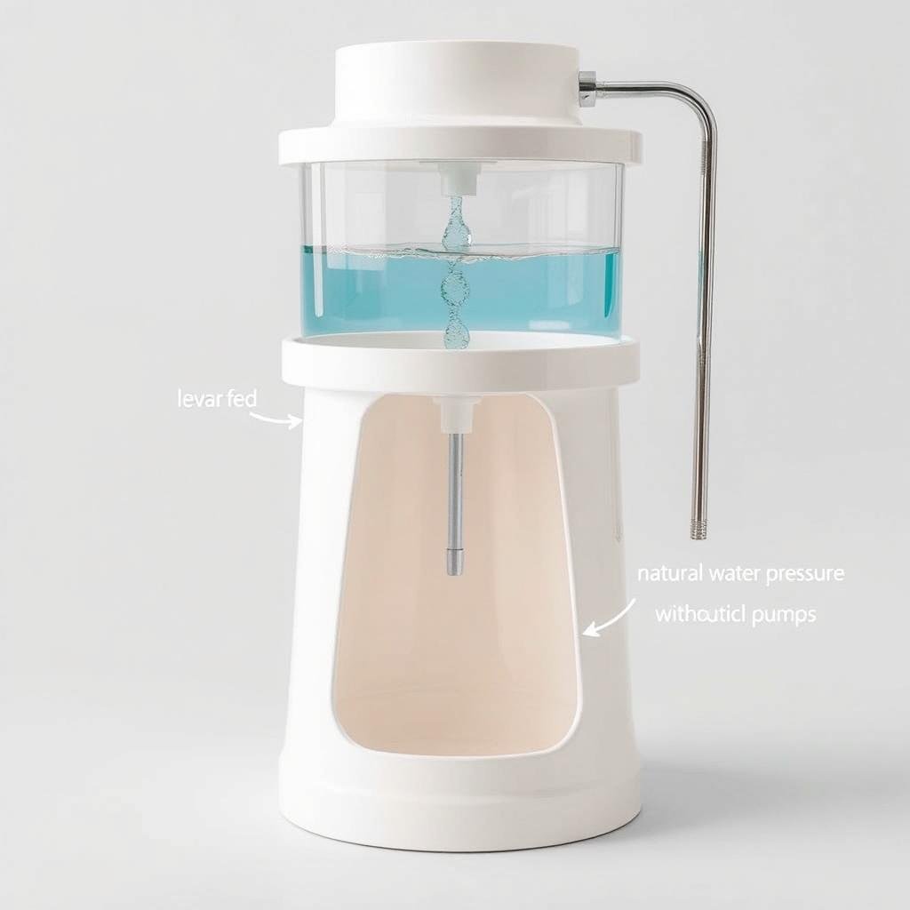 Gravity-fed colon hydrotherapy system Gravity-fed colon hydrotherapy system