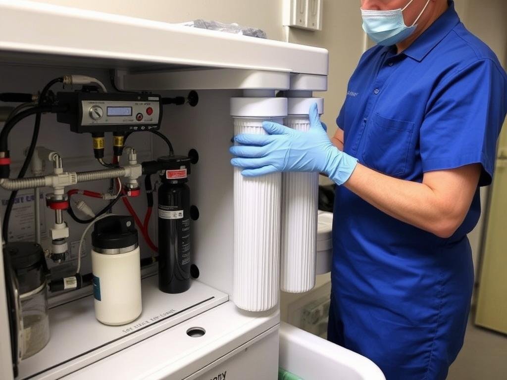 Maintenance of hydro colon therapy equipment filtration system
