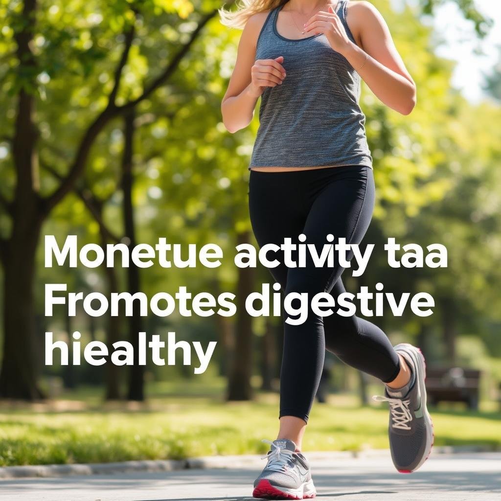 Person exercising for improved digestive health