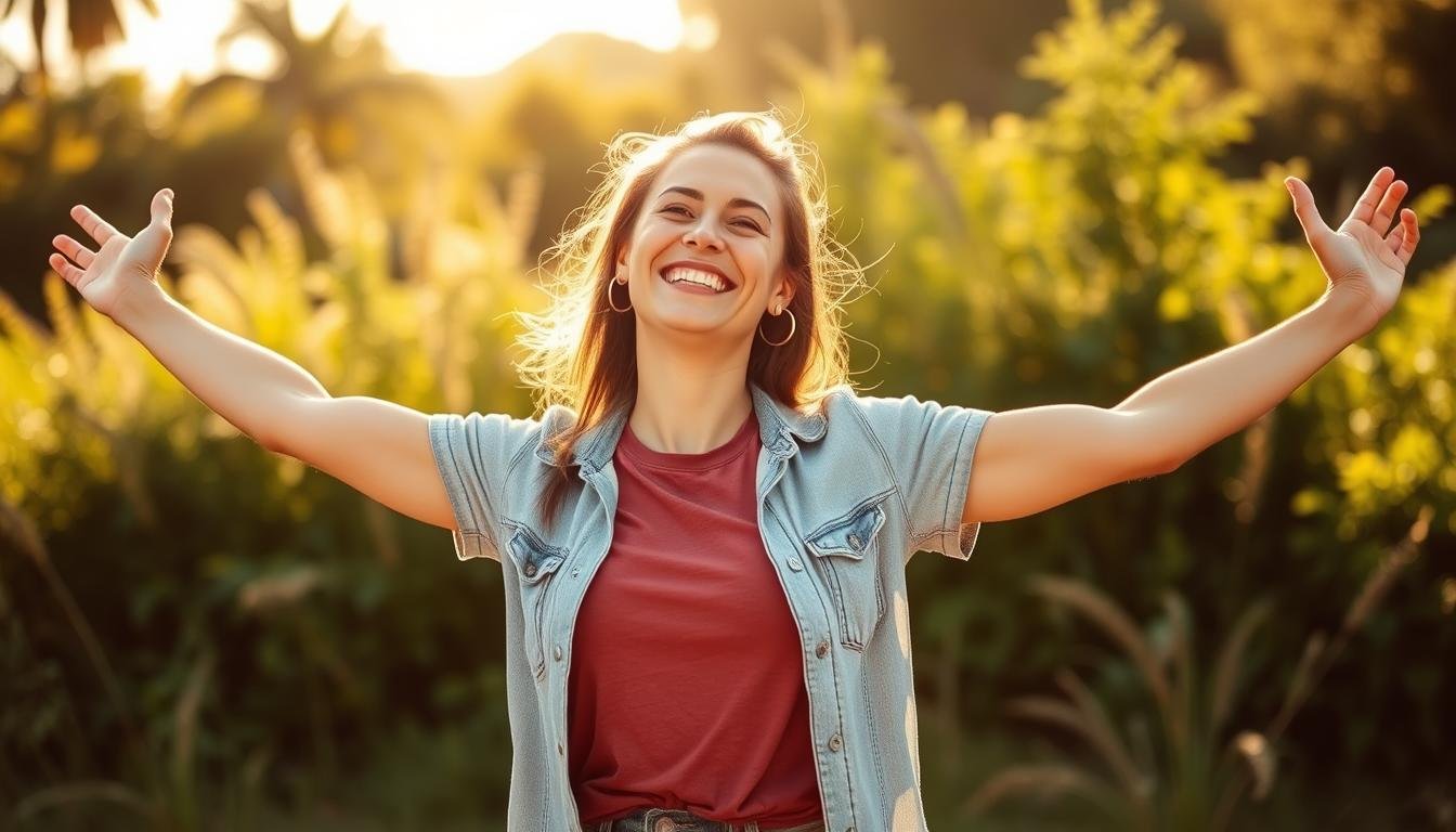 Person feeling energetic and healthy after completing a colon cleanse program
