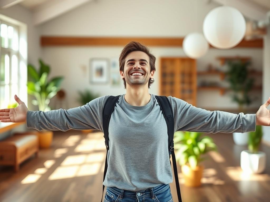 Person feeling energized and refreshed after a colon hydrotherapy session, demonstrating increased energy levels Person feeling energized and refreshed after a colon hydrotherapy session, demonstrating increased energy levels