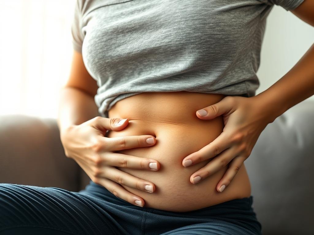 Person with improved digestion after hydrotherapy colonic irrigation