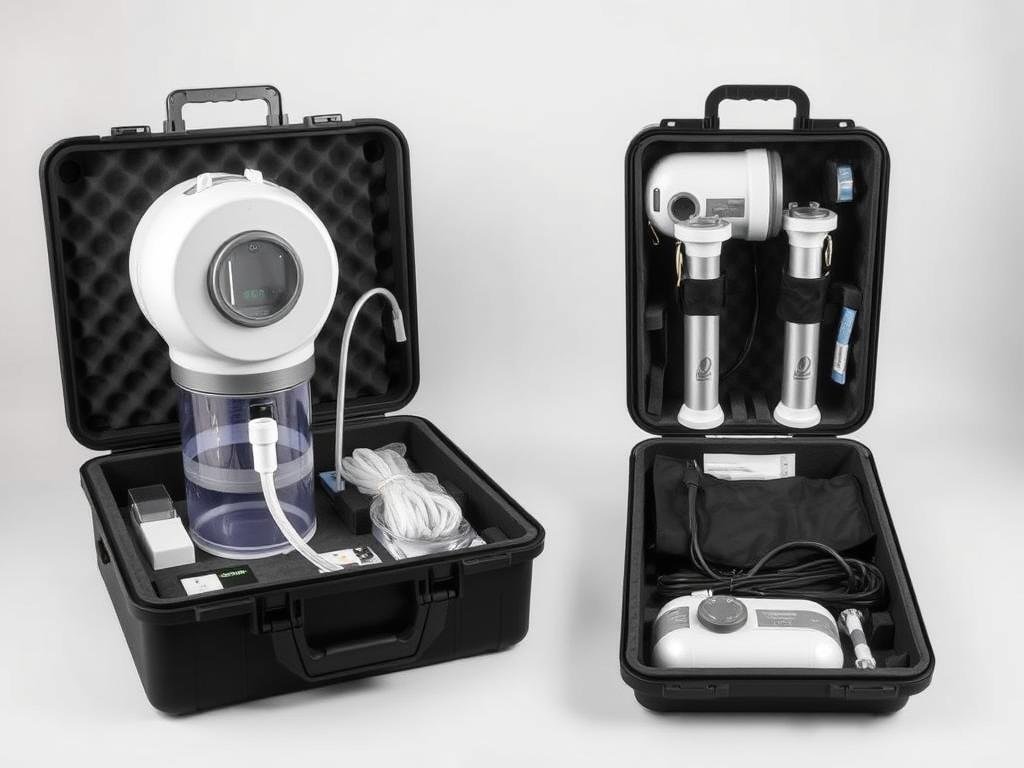 Portable hydro colon therapy unit with carrying case
