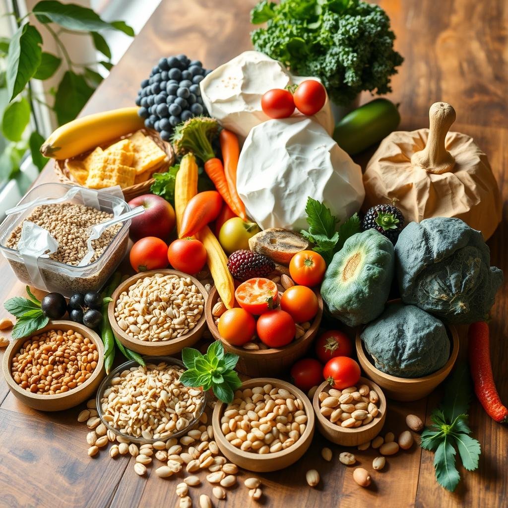 Variety of high-fiber foods for natural colon health