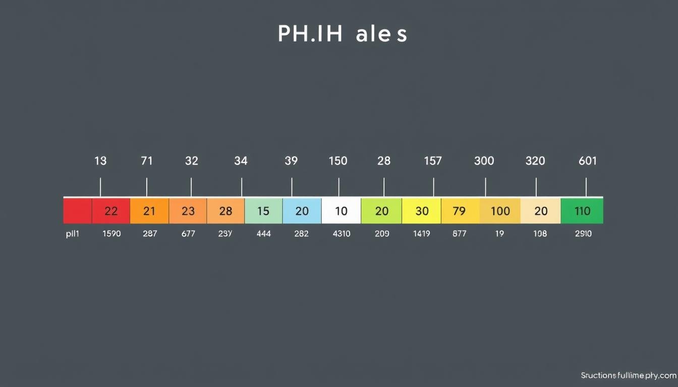 pH scale showing optimal balance for colon health
