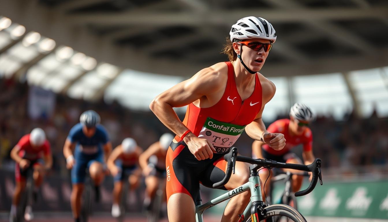 Athlete in peak performance after incorporating colon hydrotherapy into training regimen