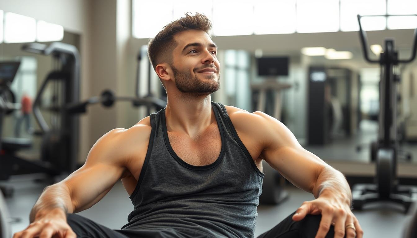 Athlete in recovery phase after intense training