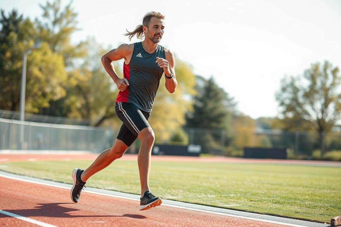 Athlete running with improved energy after colon hydrotherapy session