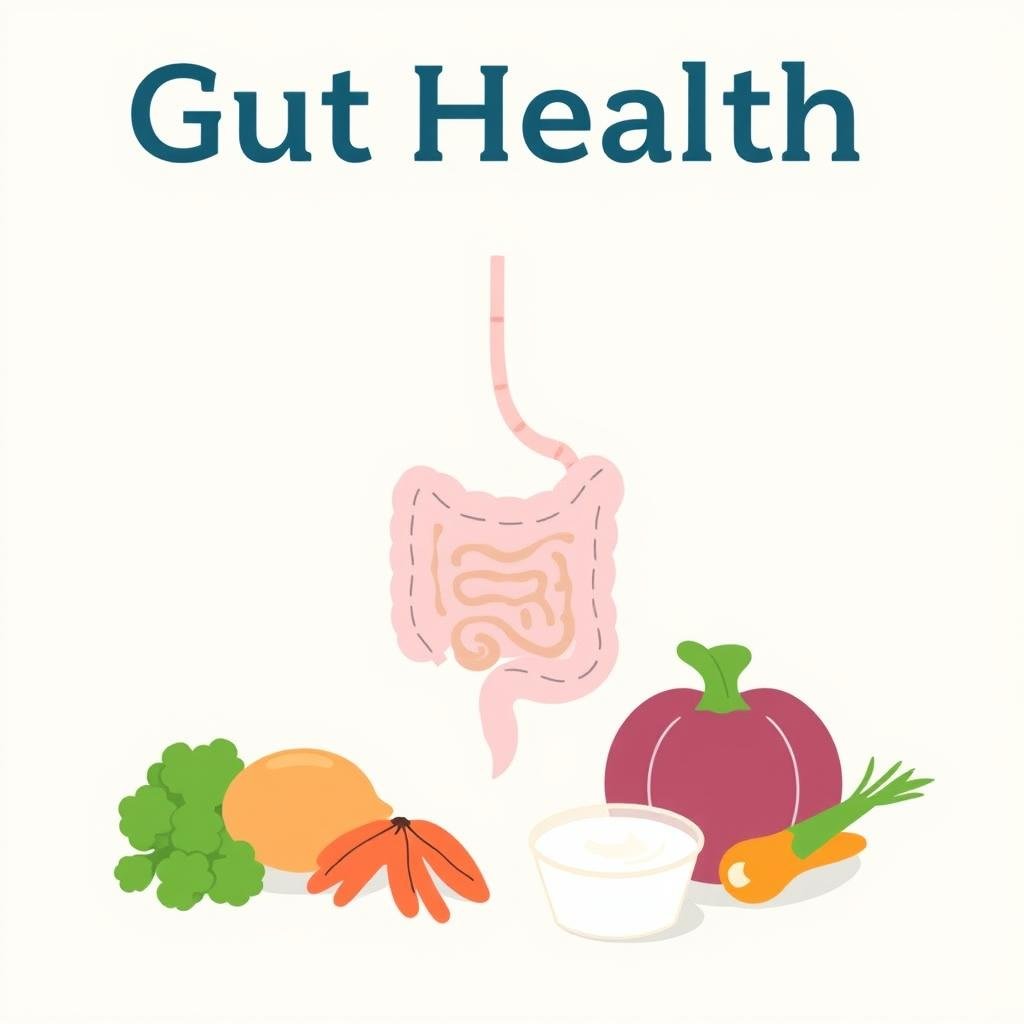 Balanced gut microbiome concept with probiotic foods