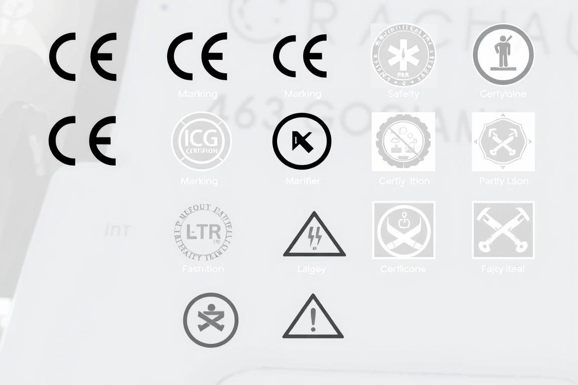 CE certification mark and other safety certification symbols for medical devices CE certification mark and other safety certification symbols for medical devices