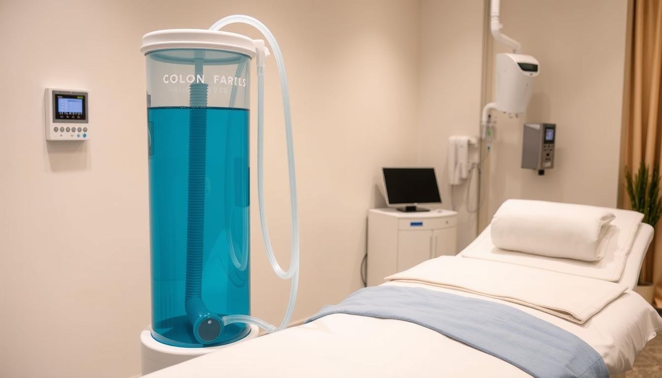 Colon Hydrotherapy equipment in a clean, clinical setting