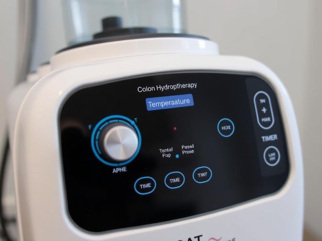Control panel of a modern colon hydrotherapy machine