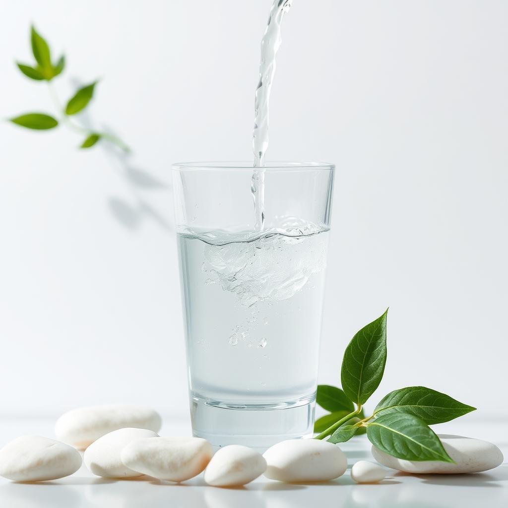 Detoxification concept with fresh water and natural elements