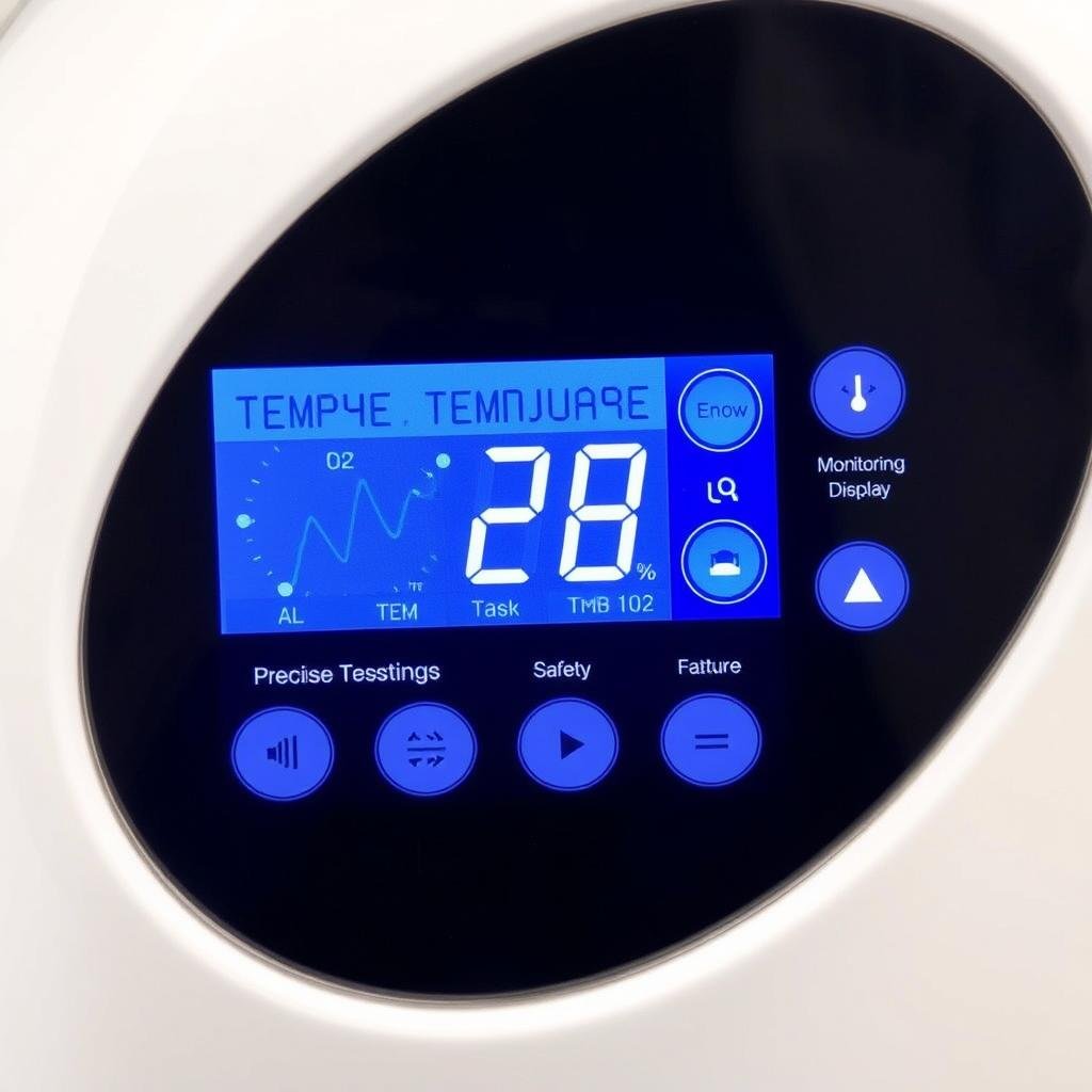 Digital temperature control system on professional hydrotherapy equipment