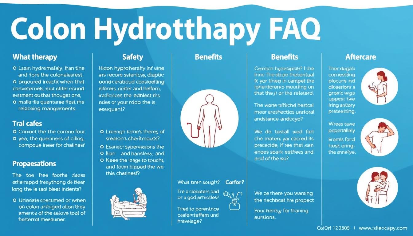 Educational diagram about colon hydrotherapy frequently asked questions