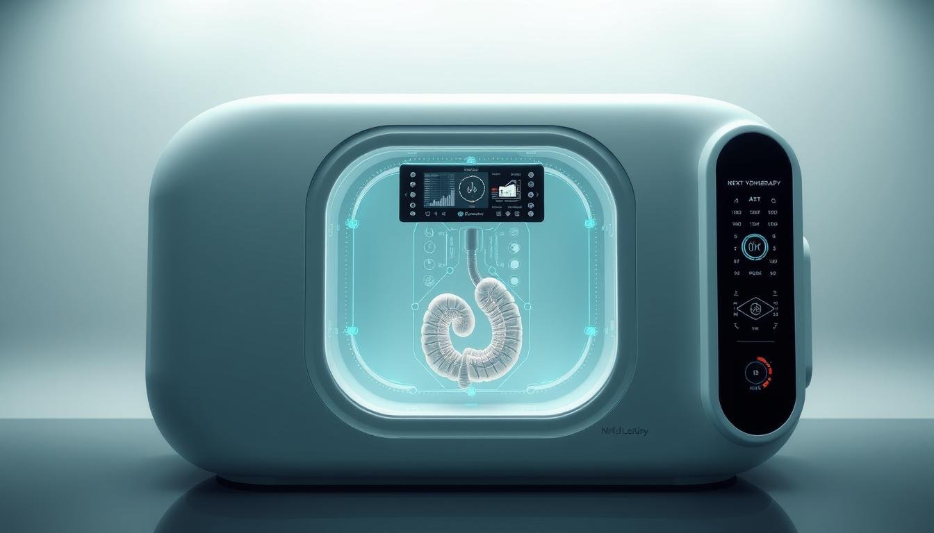 Futuristic colon hydrotherapy machine with AI and biometric sensors Futuristic colon hydrotherapy machine with AI and biometric sensors