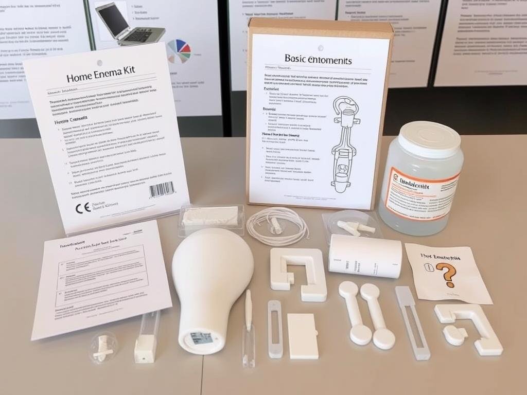 Home enema kit with instructions for safe use Home enema kit with instructions for safe use