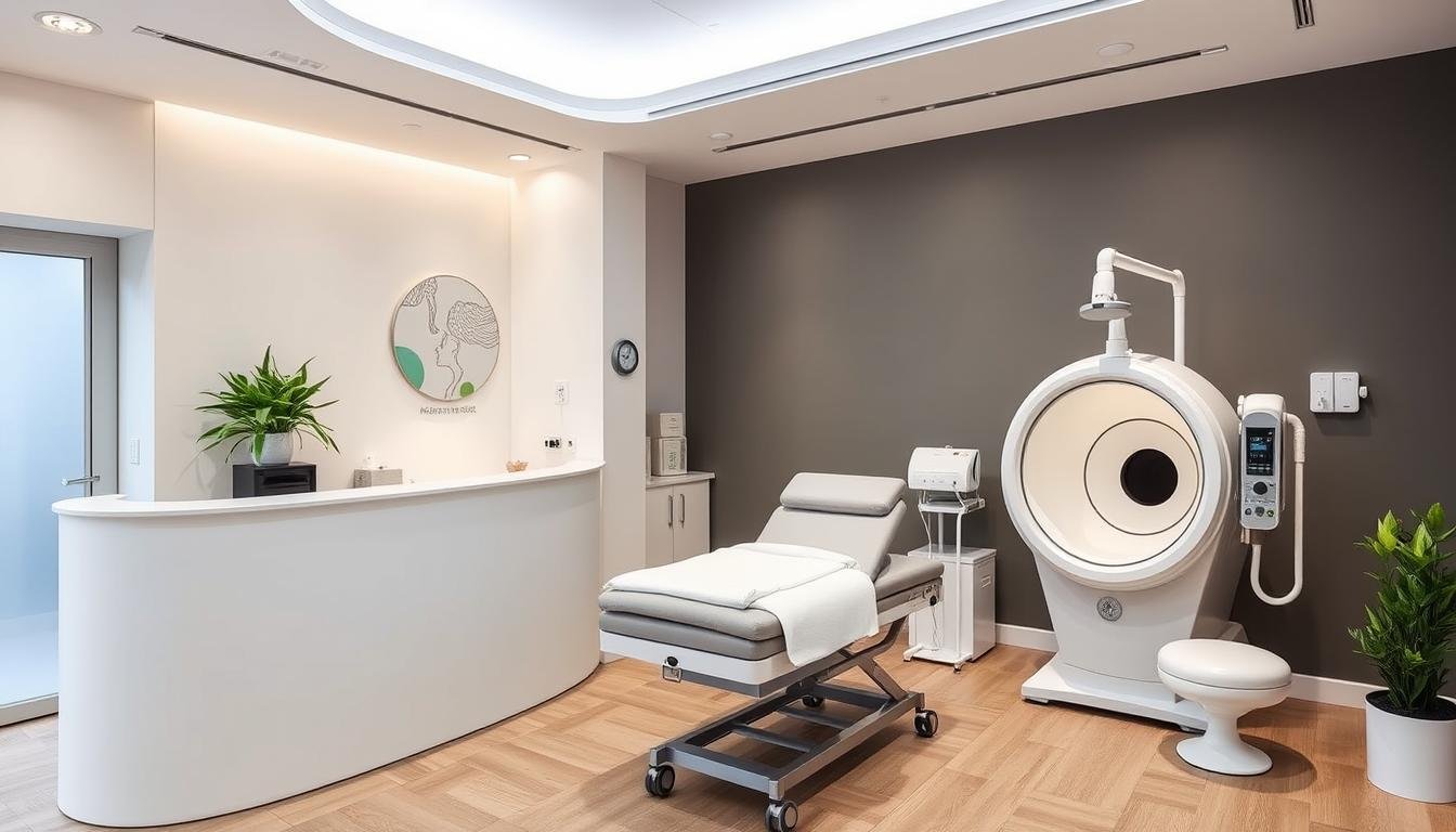 Integrative medicine clinic with colon hydrotherapy machine