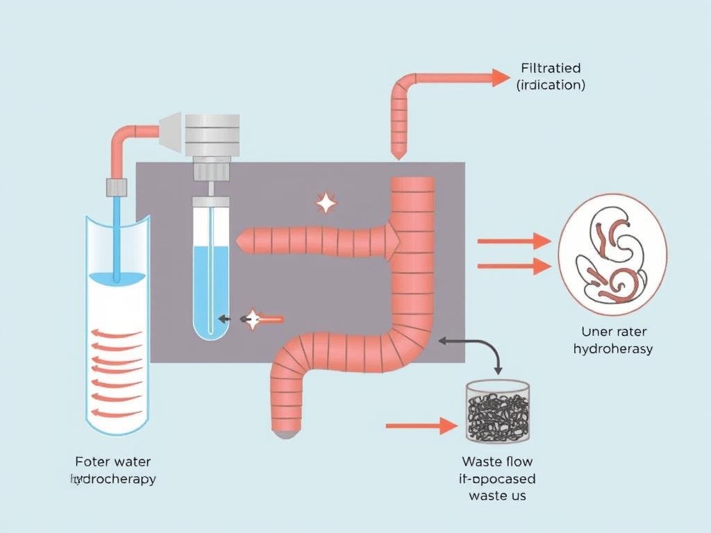 Irrigation cycle diagram for colon hydrotherapy