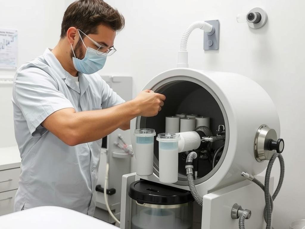 Maintenance of a colon hydrotherapy machine