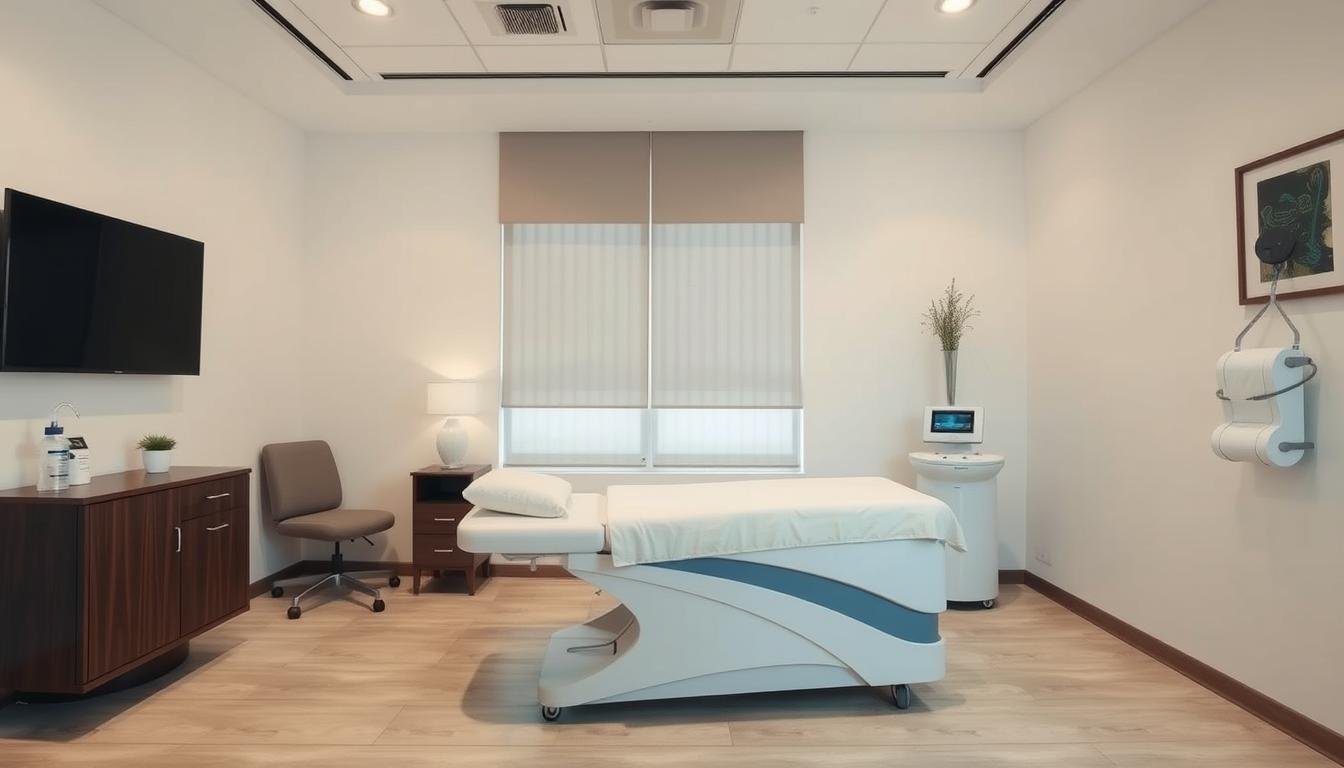 Modern clinic with Colon Hydrotherapy Machine in a professional setting Modern clinic with Colon Hydrotherapy Machine in a professional setting