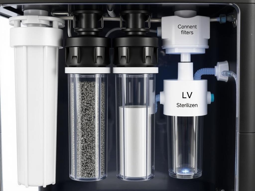 Multi-stage filtration system in a colon hydrotherapy machine