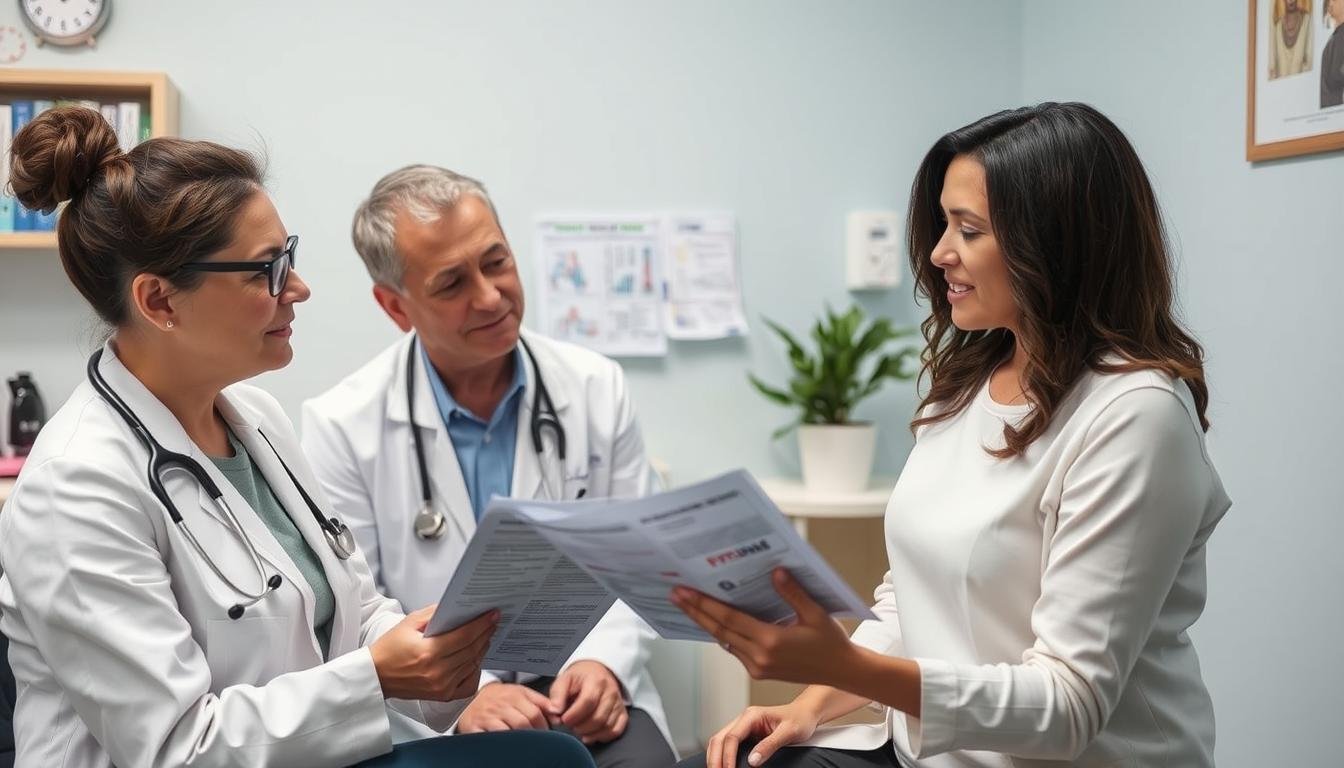 Person discussing colon hydrotherapy options with a healthcare provider