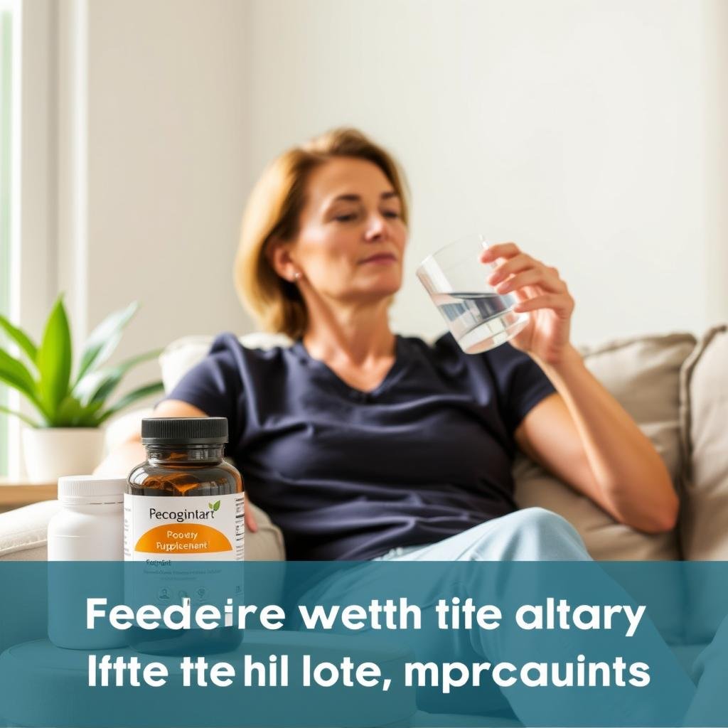Person drinking water and taking probiotics after colon hydrotherapy