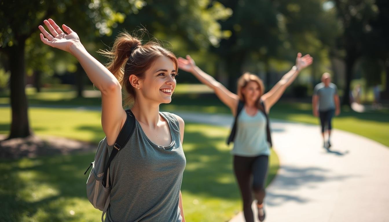 Person enjoying improved wellbeing after implementing a balanced approach to colon health