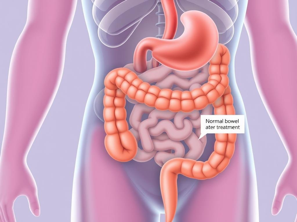 Person experiencing relief from digestive discomfort after colon hydrotherapy treatment
